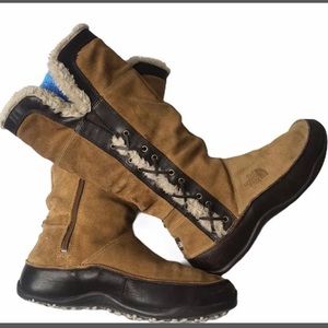 The North Face Josie Waterproof Insulated Boots Mid-calf Size 10 Faux Fur Suede